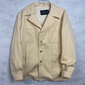 Vintage Johnny Carson Coat Men's Sz 48 Beige Jacket 70s Retro